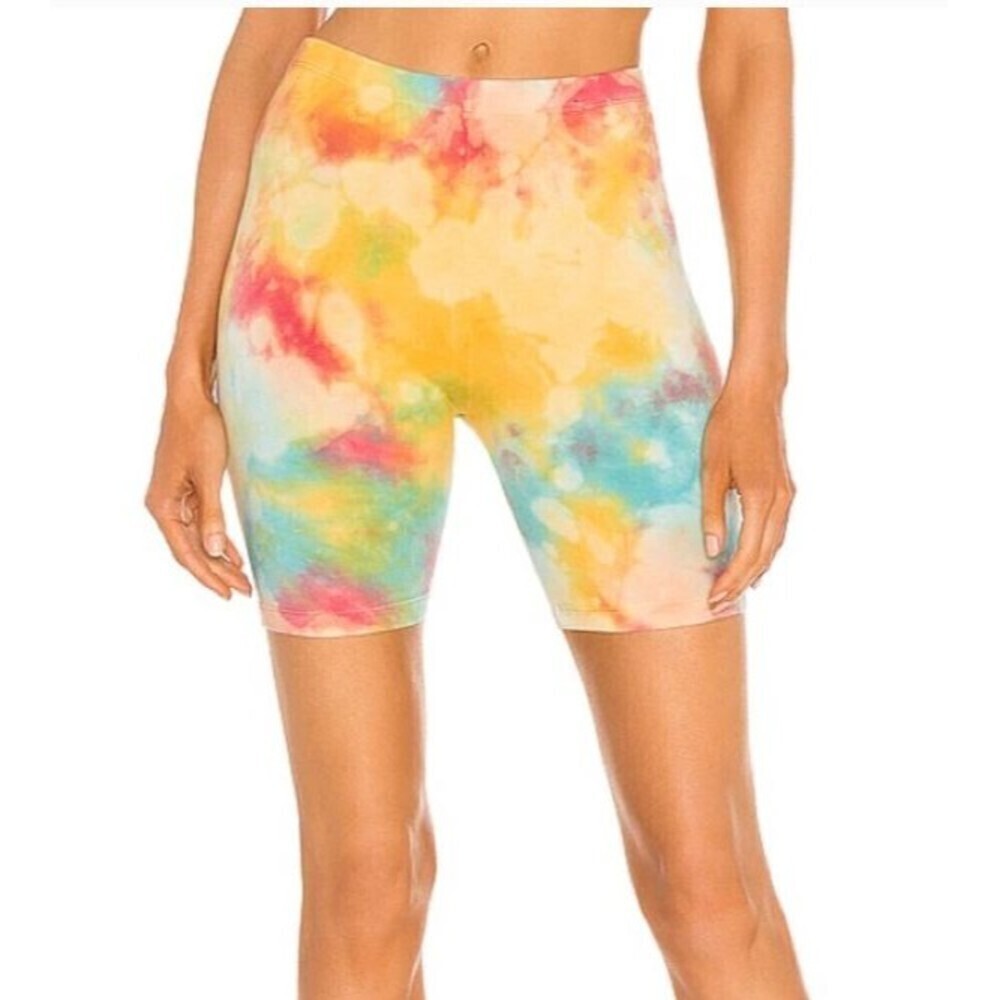 Cotton Citizen Tie Dye Boho Hippie Cotton Stretch Pull On Bike Shorts‎ XS
